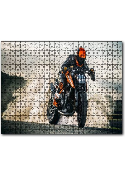 Cakapuzzle Yamaha Naked Motorsiklet ve Patinaj Dumanları 120 Parça Puzzle Yapboz Mdf (Ahşap)