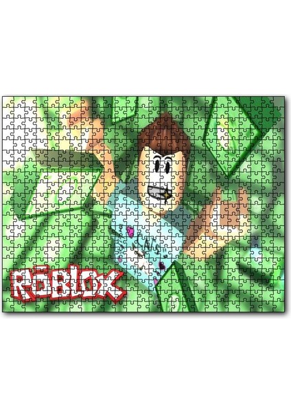 Cakapuzzle Mutlu Röblox Görseli 255 Parça Puzzle Yapboz Mdf (Ahşap)