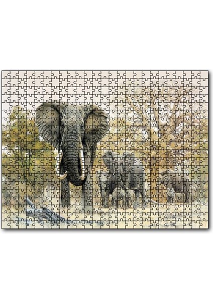 Cakapuzzle Ormandaki Fil Gurubu Görseli 255 Parça Puzzle Yapboz Mdf (Ahşap)