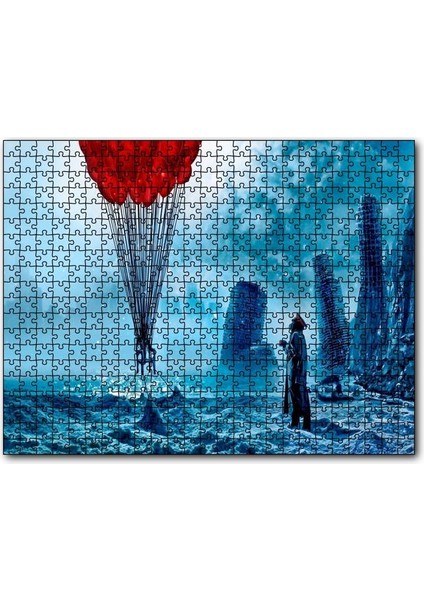 Cakapuzzle Kıyamet Sonrası Romantik Kırmızı Balonlar 120 Parça Puzzle Yapboz Mdf (Ahşap)