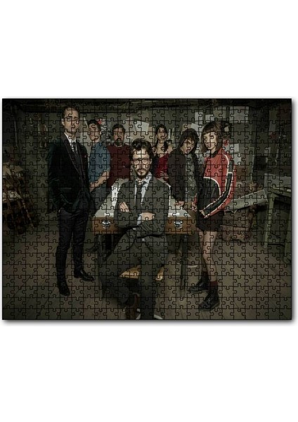 Cakapuzzle La Casa De Papel Başlangıç Kadrosu 120 Parça Puzzle Yapboz Mdf (Ahşap)