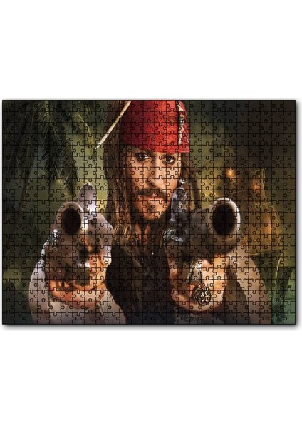 Cakapuzzle Karayip Korsanları Jack Sparrow Mücadelesi 255 Parça Puzzle Yapboz Mdf (Ahşap)