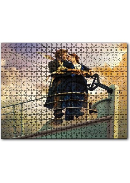 Cakapuzzle Titanic Rose ve Jack Güvertede 255 Parça Puzzle Yapboz Mdf (Ahşap)