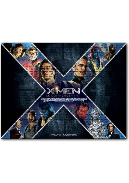 Cakapuzzle x Men Film Afişi 120 Parça Puzzle Yapboz Mdf (Ahşap)