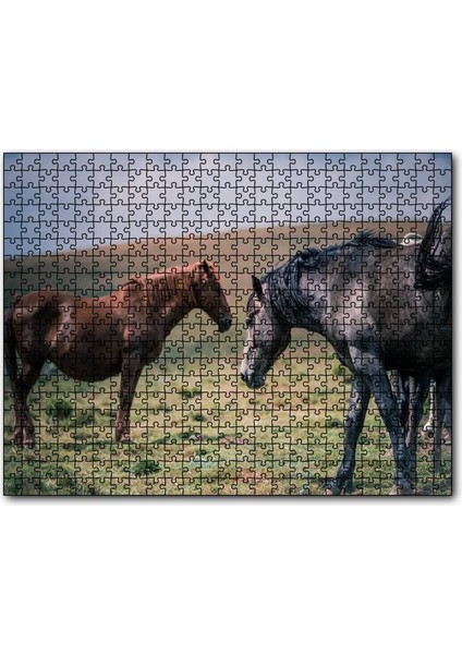 Cakapuzzle Çayırda Yılkı Atları 120 Parça Puzzle Yapboz Mdf (Ahşap)