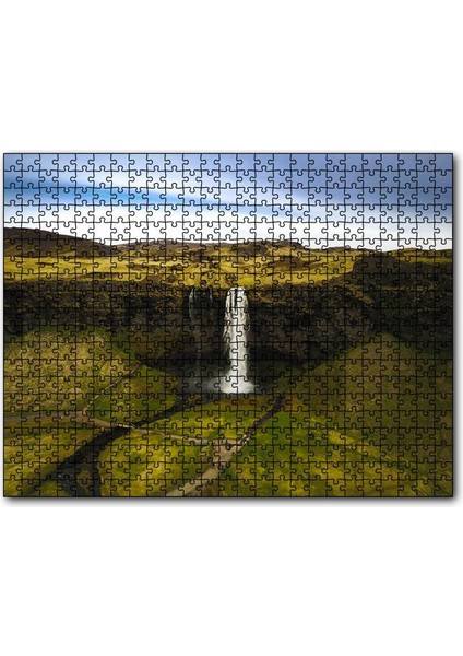 Cakapuzzle Dev Şelale ve Yemyeşil Çevre 120 Parça Puzzle Yapboz Mdf (Ahşap)