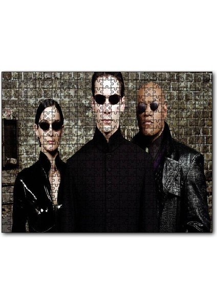 Cakapuzzle The Matrix Neo Trinity ve Morpheus 120 Parça Puzzle Yapboz Mdf (Ahşap)