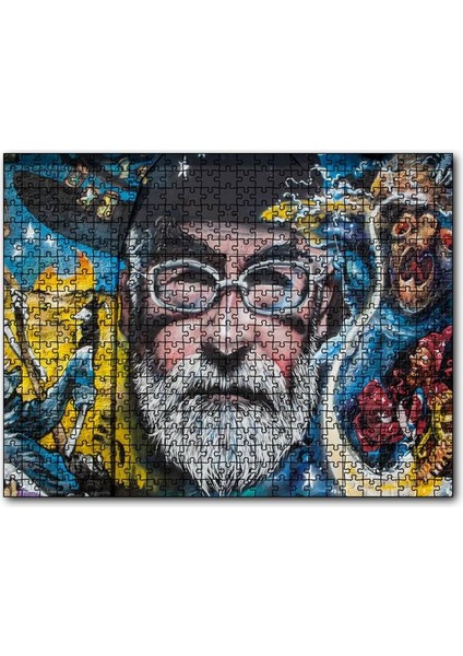 Cakapuzzle Gözlüklü Sakallı Adam Duvar Boyama 120 Parça Puzzle Yapboz Mdf (Ahşap)
