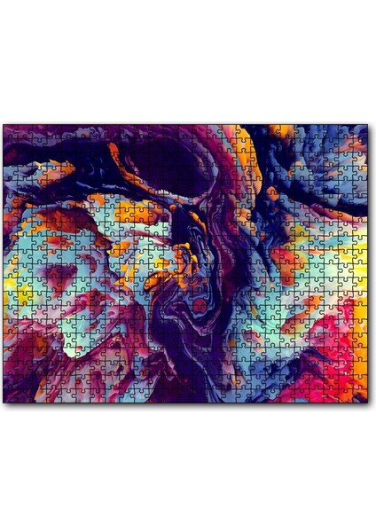 Cakapuzzle Çiçek Deseni Kamp Ateşi Görseli 255 Parça Puzzle Yapboz Mdf (Ahşap)