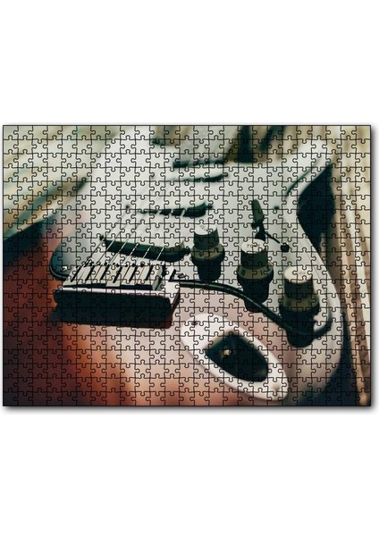 Cakapuzzle Elektrogitar Yakın Çekim 255 Parça Puzzle Yapboz Mdf (Ahşap)