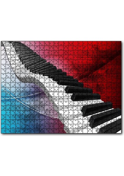 Cakapuzzle Piyano Tuşları ve Notalar 255 Parça Puzzle Yapboz Mdf (Ahşap)
