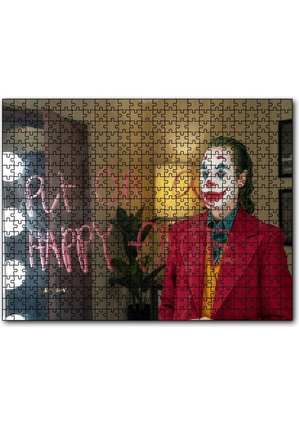 Cakapuzzle Mutlu Bir Yüz Takın Ayna Yazısı Joker 120 Parça Puzzle Yapboz Mdf (Ahşap)