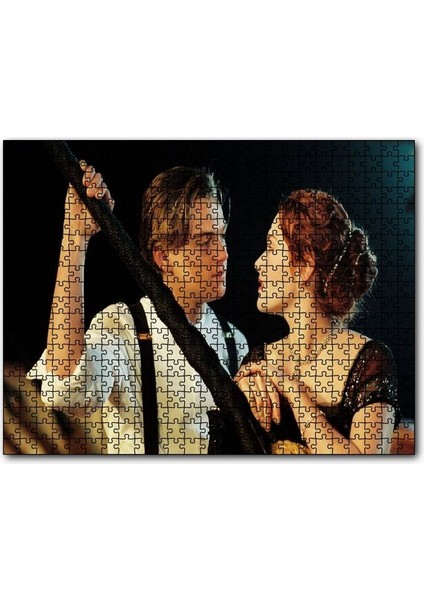 Cakapuzzle Titanic Jack ve Rose Aşk 120 Parça Puzzle Yapboz Mdf (Ahşap)