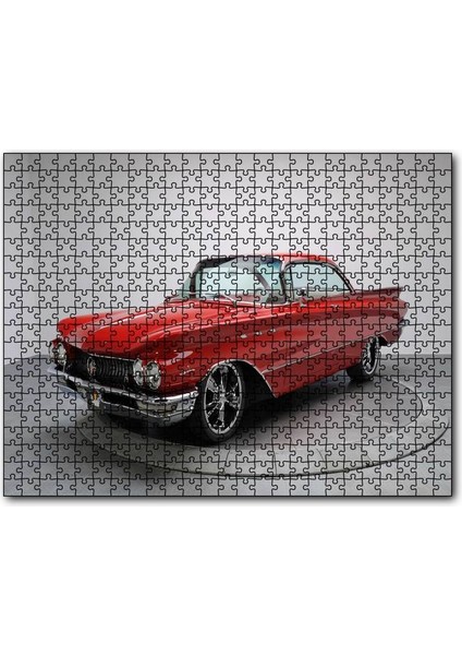 Cakapuzzle Kırmızı Kuyruklu Buick Klasik 120 Parça Puzzle Yapboz Mdf (Ahşap)