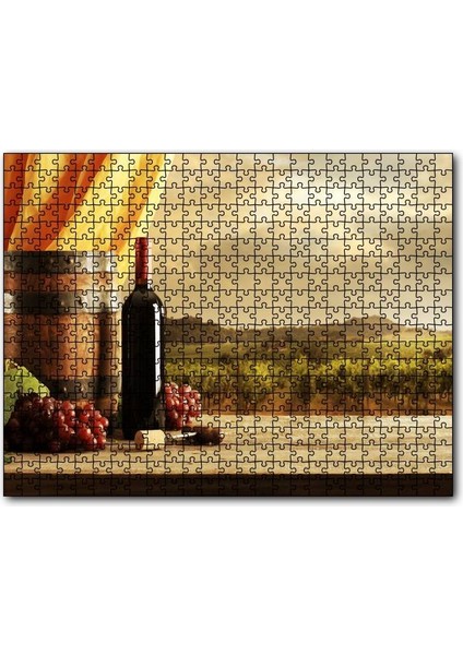 Cakapuzzle Şarap Üzüm Bağı Görseli 120 Parça Puzzle Yapboz Mdf (Ahşap)