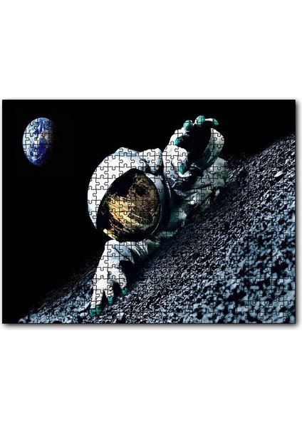 Cakapuzzle Uzay Astronot Gezegen Görseli 120 Parça Puzzle Yapboz Mdf (Ahşap)