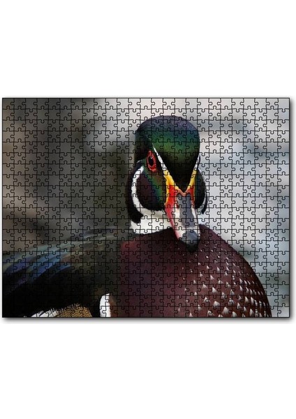 Cakapuzzle Yeşil Başlı Ördek Yakın Plan 120 Parça Puzzle Yapboz Mdf (Ahşap)