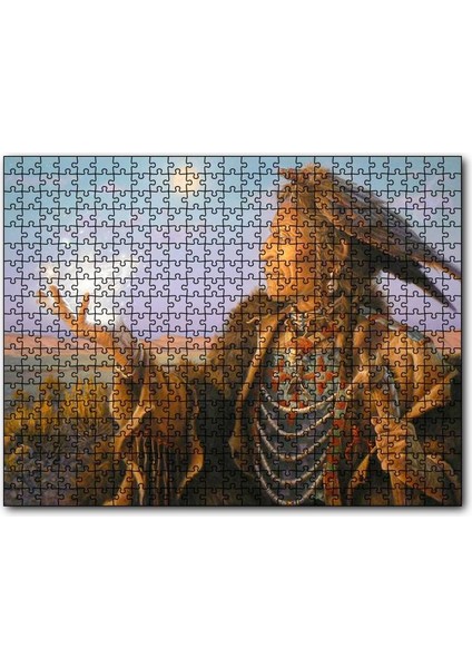 Caka Tablo Cakapuzzle Büyücü Kızılderili Görseli 120 Parça Puzzle Yapboz Mdf (Ahşap)