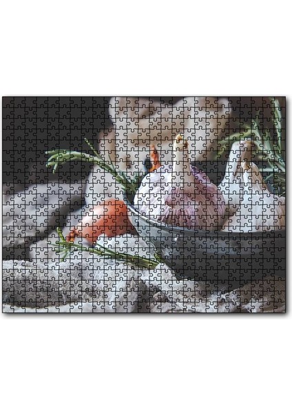 Cakapuzzle Tabakta Sarmısak Görseli 255 Parça Puzzle Yapboz Mdf (Ahşap)