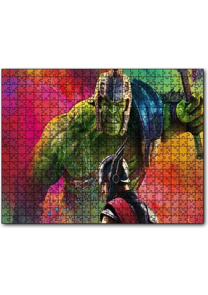 Cakapuzzle Thor ve Hulk 120 Parça Puzzle Yapboz Mdf (Ahşap)