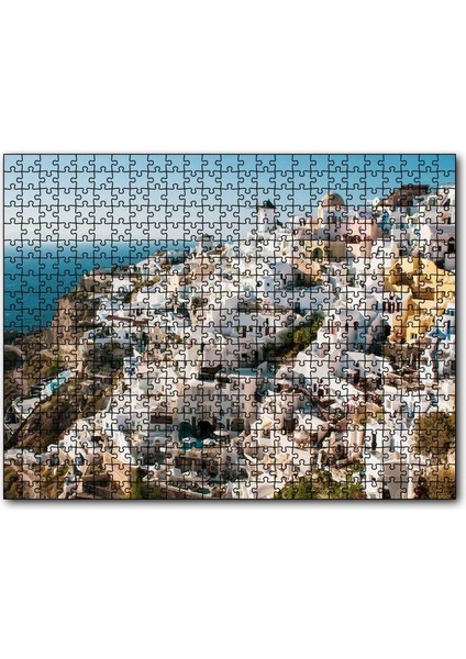 Cakapuzzle Yunanistan Santorini Yamaç Evleri 120 Parça Puzzle Yapboz Mdf (Ahşap)