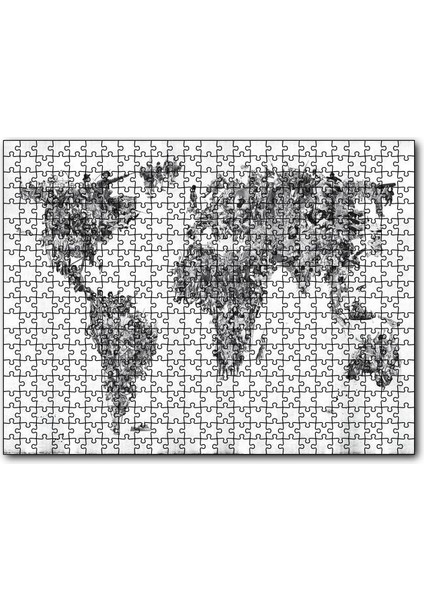 Cakapuzzle Halklardan Oluşan Dünya Haritası 120 Parça Puzzle Yapboz Mdf (Ahşap)