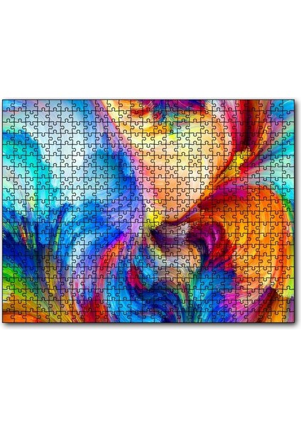 Cakapuzzle Rengarenk Çiçekler Üzerinde Rengarenk Kelebekler 255 Parça Puzzle Yapboz Mdf (Ahşap)