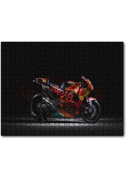 Cakapuzzle Suzuki Redbull Siyah Kırmızı Motorsiklet Karanlık 120 Parça Puzzle Yapboz Mdf (Ahşap)