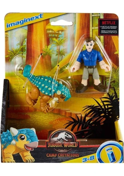 Jurassic World Dinozor Figürleri FMX92 HCJ05 Camp Cretaceous 2'li Figür