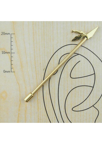 Gold Mızrak Çelik Köprü Piercing 38Mm