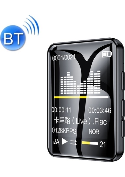 M21 1.77 Inç Bluetooth, Hafıza Kapasitesi ile Mp3 Müzik Çalar: 8gb Siyah (Yurt Dışından)