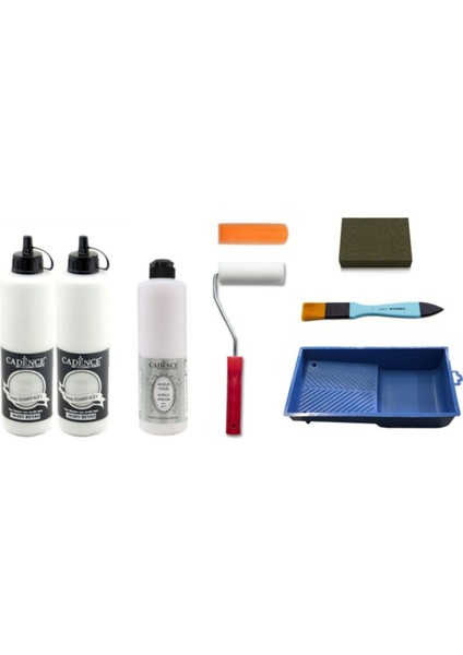 1 Litre Beyaz Boya + Mat Vernik Set 500 ml