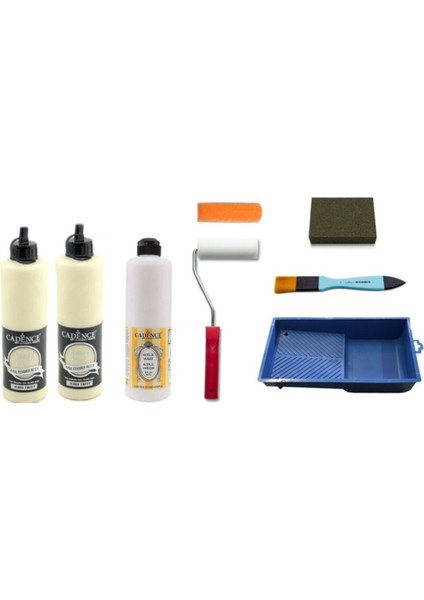 Taffy Boya 1 Litre + Yarımat Vernik Set 500 ml