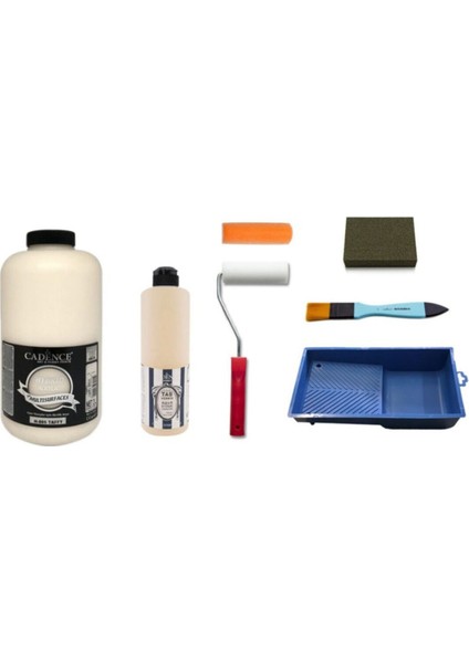 Taffy Boya 2 Litre + Taş Vernik Set 500 ml