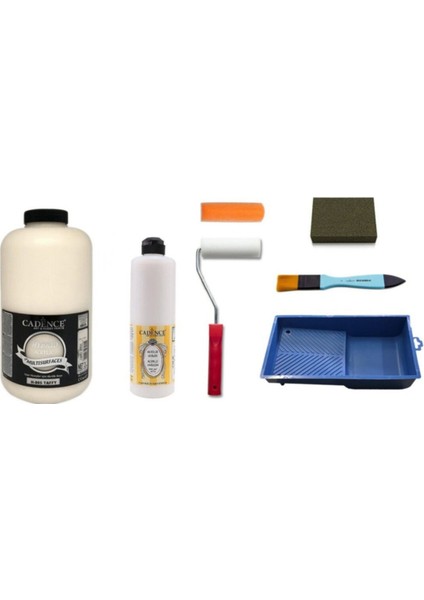 2 Litre Taffy Boya 500 ml Yarımat Vernik Set