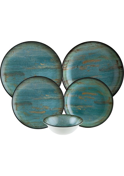 Porselen Madera Mint 25 Parça Yemek Seti