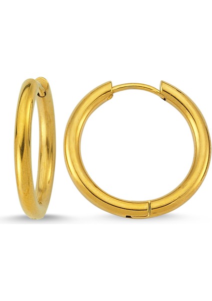 Çelik Gold 23 mm Halka Küpe