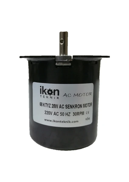 Ikon Viyol Motoru, 68 Ktyz 28W 30RPM Ac Senkron Motor, Dişli Motor