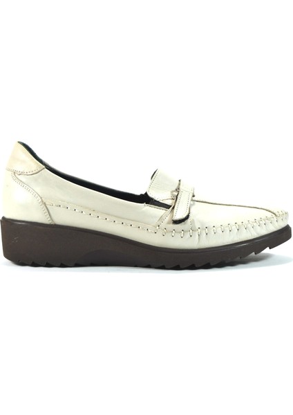 08 Hakiki Rok Deri Gri Ortopedik Kadın Anne Ayakkabı