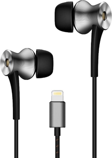 E1004 Dual Driver Kulak Içi Lightning Kulaklık - Siyah