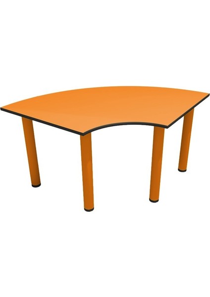 Yarım U Çocuk Odası Anaokulu Kreş Masa 180X60CM (Metal Ayaklı)