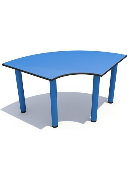 Yarım U Çocuk Odası Anaokulu Kreş Masa 180X60CM (Metal Ayaklı)