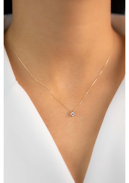 Altın Tektaş Kolye modelleri