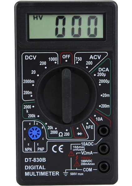 Ac / Dc LCD Dijital Multimetre 750/1000V Voltmetre Ampermetre Ohm Test Cihazı (Yurt Dışından)