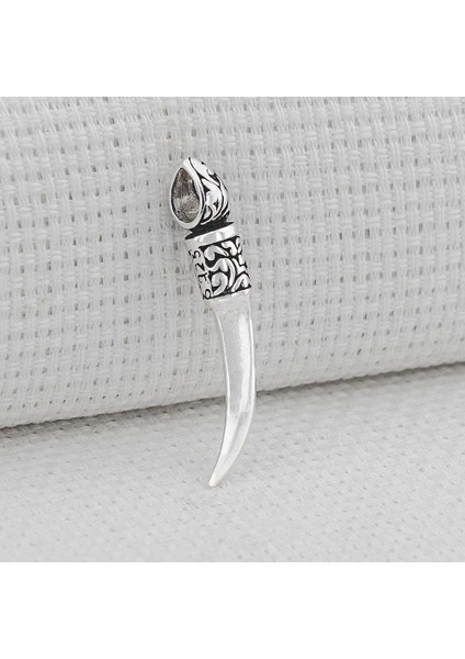 Fil Dişi Tasarım 925 Ayar Gümüş Erkek Kolye Ucu fiyatları