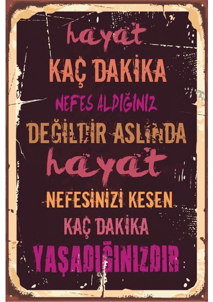 Vintage Ahşap Poster Duvar Yazıları