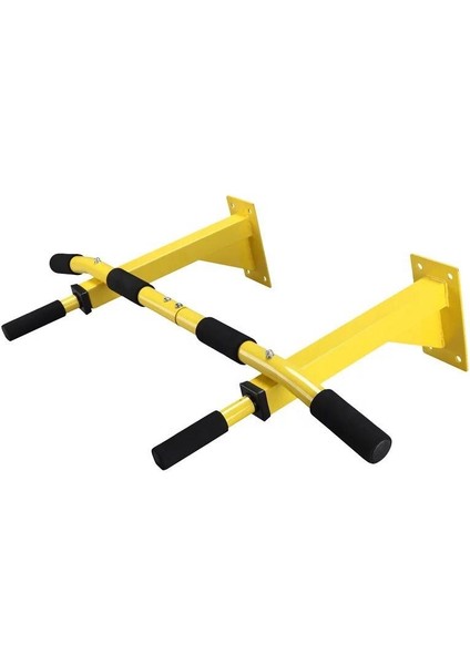 Duvara Monte Sarı Barfiks Aleti Kapı Barı Üst Vücut Antrenmanı İçin Güçlü Tutamak