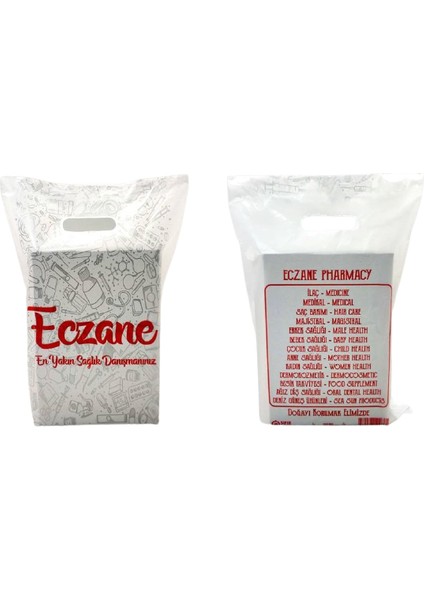 Bio Eczane Poşeti 22 x 33 cm Orta Elgeçme 1000'li