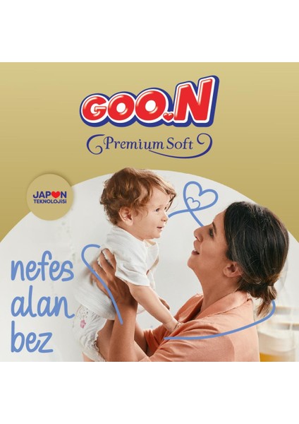 Goo.n Premium Soft Bebek Bezi 2 Beden Premium Bant 184'lü