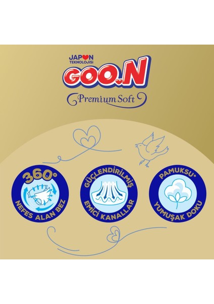 Premium Soft Bebek Bezi 1 Beden Premium Bant 50'li fırsatları